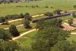From the helicopter.